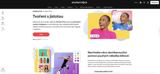 Domovska stranka editoru Shutterstock