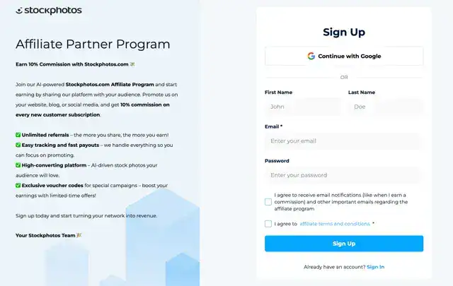 stockphotos.com affiliate partner program full